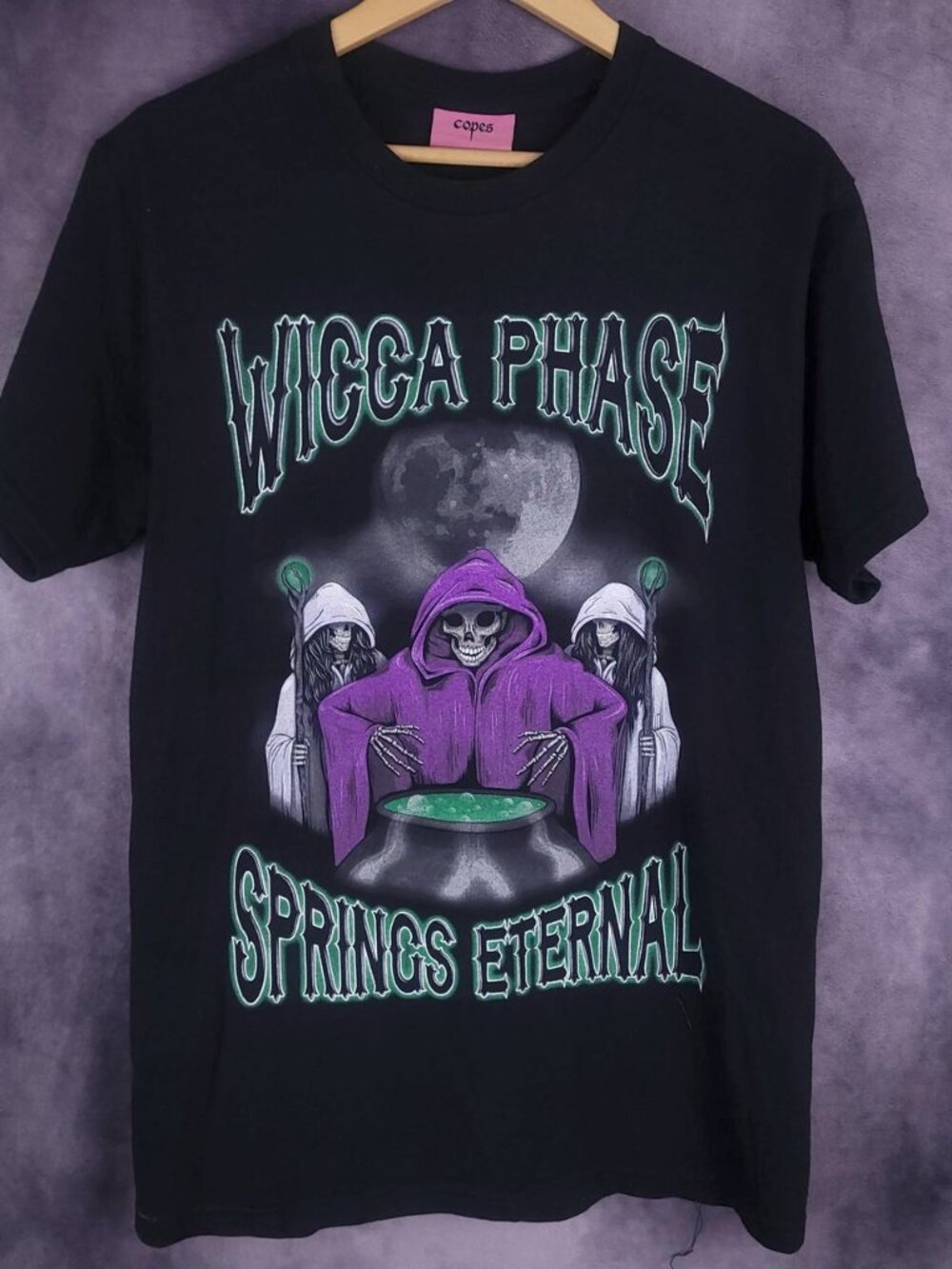 Copes Wicca Phase Springs Eternal black t-shirt